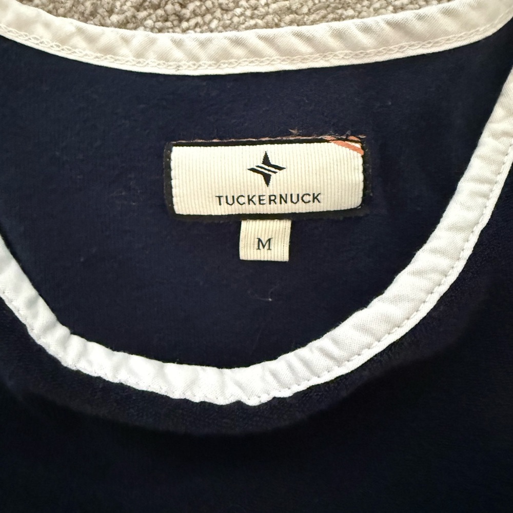 Tuckernuck Terrycloth Navy Cover Up Dress with White Accents - Picture 3 of 7